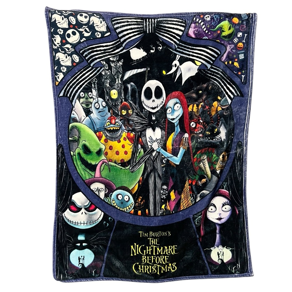The Nightmare Before Christmas Soft Fleece Blanket 55" X 40"